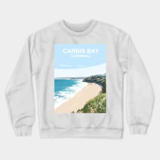 Carbis Bay St Ives Bay Cornwall. Cornish gift Crewneck Sweatshirt